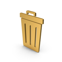 Symbol Trash Gold PNG & PSD Images