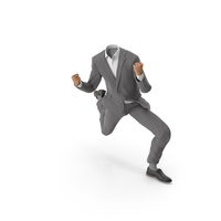 Success Happy Hads Up Suit Grey PNG & PSD Images