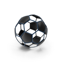 Soccer Ball Wire Blue Black PNG & PSD Images