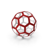 Red White Wire Soccer Ball PNG & PSD Images