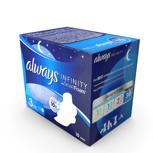 Always Infinity with Smart Foam Size3 Night 10 Pads 2020 PNG & PSD Images