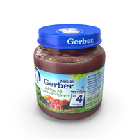 Baby Food Jar Nestle Gerber pack 125g and 190g PNG & PSD Images