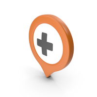 Location Sign Hospital Orange PNG & PSD Images