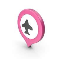 Location Sign Airport Pink PNG & PSD Images