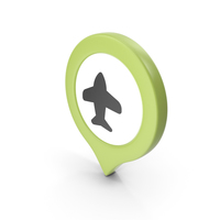 Location Sign Airport Green PNG & PSD Images