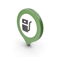 Location Sign Gas Station Green PNG & PSD Images