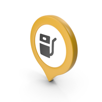 Location Sign Gas Station Yellow PNG & PSD Images