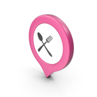 Location Sign Restaurant Pink PNG & PSD Images