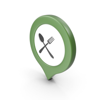 Location Sign Restaurant Green PNG & PSD Images