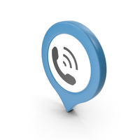 Location Sign Phone Blue PNG & PSD Images