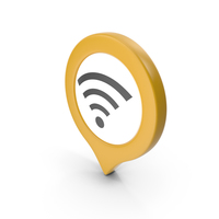 Location Sign Wifi Yellow PNG & PSD Images