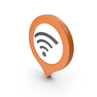 Location Sign Wifi Orange PNG & PSD Images