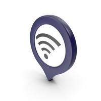 Location Sign Wifi Dark Blue PNG & PSD Images