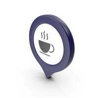 Location Sign Coffe Dark Blue PNG & PSD Images