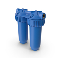 Double Stage Water Filter Housing Blue PNG & PSD Images