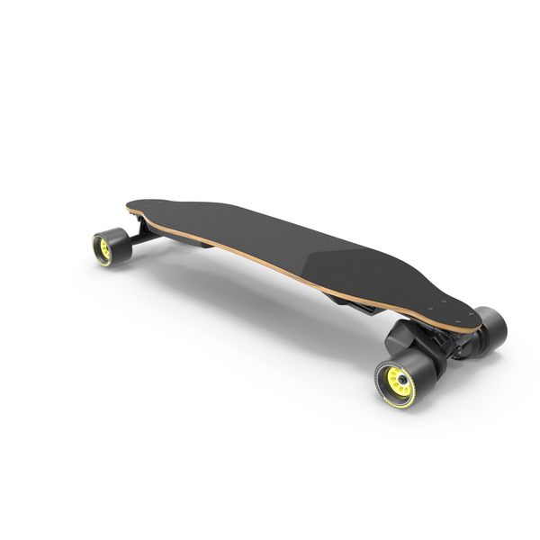Electric Skateboard with Belt Drive Motor PNG & PSD Images
