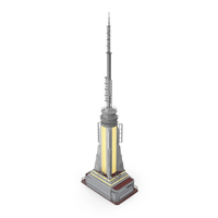 Empire State Building Spire Night Glow PNG & PSD Images