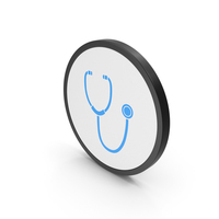 Icon Stethoscope Blue PNG & PSD Images