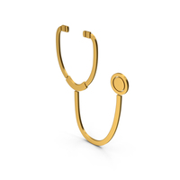Symbol Stethoscope Gold PNG & PSD Images