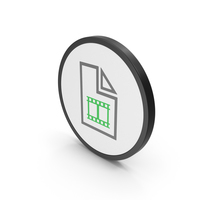 Icon Video File Green PNG & PSD Images
