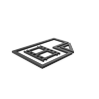 Black Symbol Video File PNG & PSD Images