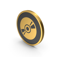 Gold Icon Disk PNG & PSD Images