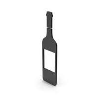 Symbol Wine Bottle Black PNG & PSD Images