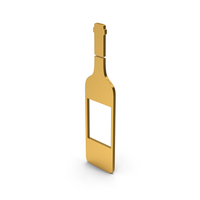 Symbol Wine Bottle Gold PNG & PSD Images