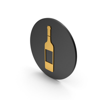 Wine Bottle Gold Icon PNG & PSD Images