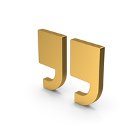 Symbol Quote Gold PNG & PSD Images