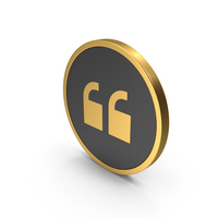 Gold Icon Quote Left PNG & PSD Images