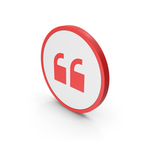 Icon Quote Left Red PNG & PSD Images