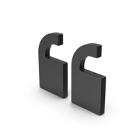 Symbol Quote Left Black PNG & PSD Images