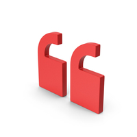 Symbol Quote Left Red PNG & PSD Images