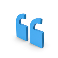 Symbol Quote Left Blue PNG & PSD Images