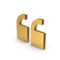 Symbol Quote Left Gold PNG & PSD Images