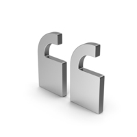 Symbol Quote Left Silver PNG & PSD Images