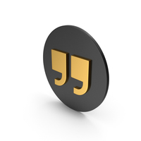 Quote Gold Icon PNG & PSD Images