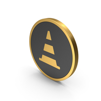 Gold Icon Road Cone PNG & PSD Images