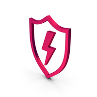 Symbol Shield And Lighting Metallic PNG & PSD Images