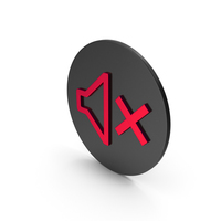Sound Off Red Icon PNG & PSD Images