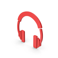 Symbol Headphones Red PNG & PSD Images