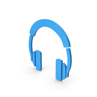 Symbol Headphones Blue PNG & PSD Images