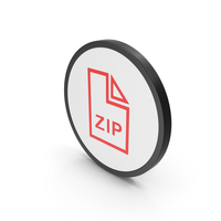 Icon ZIP File Red PNG & PSD Images