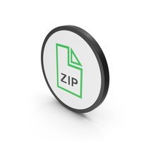 Icon ZIP File Green PNG & PSD Images