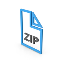 Symbol ZIP File Blue PNG & PSD Images