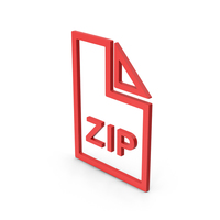 Symbol ZIP File Red PNG & PSD Images