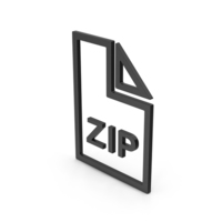 Symbol ZIP File Black PNG & PSD Images