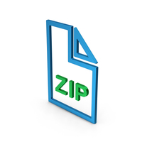 ZIP File Colored Metallic PNG & PSD Images