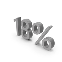Grey Number 18 Percent PNG & PSD Images
